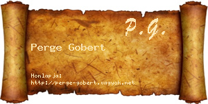 Perge Gobert névjegykártya